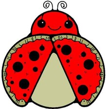 30 Custom Red Lady Bug Art Personalized Address Labels