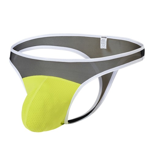 Tanga de bikini de malla sexy con espalda en T de fibra de bambú transpirable suave Zonbailon para hombre - Imagen 3 de 35
