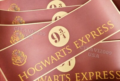 Harry Potter Hogwarts Express Platform 9 3/4 Train Sign Wall