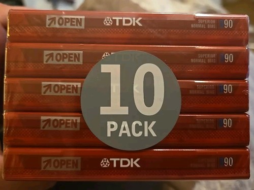 TDK Superior Normal Bias D90 Type Blank Cassette Tapes 10 Pack New/Sealed NOS-F1 - Picture 2 of 2
