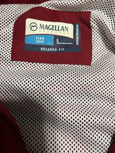 Magellan Long Sleeve Vented Fishing Shirt Size L Relaxed Fit Moisture-Wicking - Picture 8 of 9