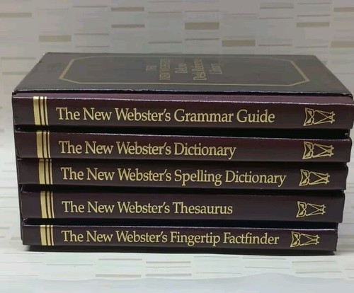 The New Webster's Deluxe Desk Reference Library 5 Book Slipcase Set Grammar 1986 - Picture 6 of 12