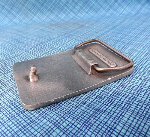 Dupont Agri Promo Dress Belt Buckle Farm Products Wheat Vtg 90s Pewter .DBD893 - Picture 6 of 7