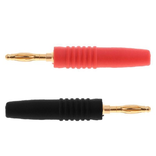 Gold Plated Wire Solder Type 2mm Male Banana Plug Jack Connector Speaker 10Pcs - Picture 6 of 11