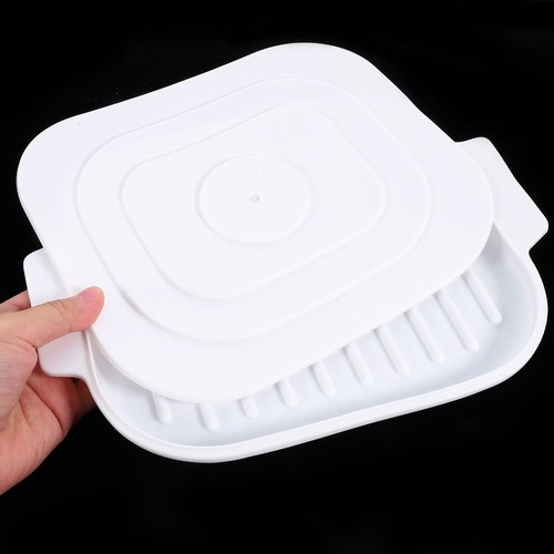 Square Bacon Pan Baking Tray With Lid Baking Tableware for Microwave Cooking
