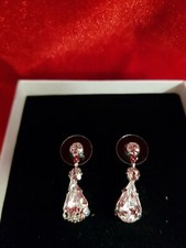 Bridal Wedding beautiful Jewellery Silver Bridesmaid Crystal Earrings