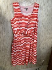 Roz & Ali Size 16 Red White Dress No Belt Summer Lightweight