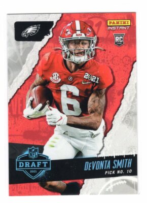 DEVONTA SMITH 2021 PANINI INSTANT NFL DRAFT NIGHT RC ALABAMA-PHILADELPHIA 