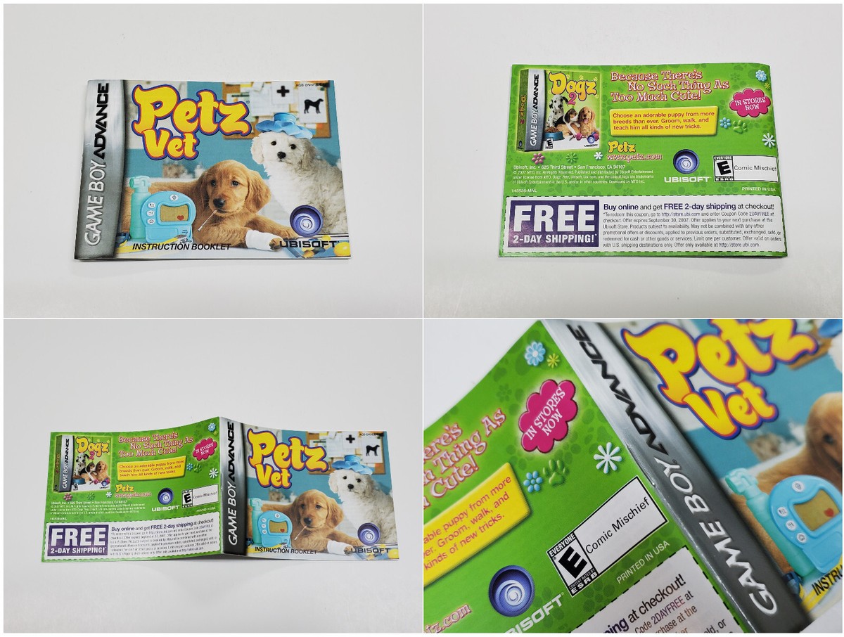 Petz Vet Authentic Game Boy Advance Box & Manual * | eBay