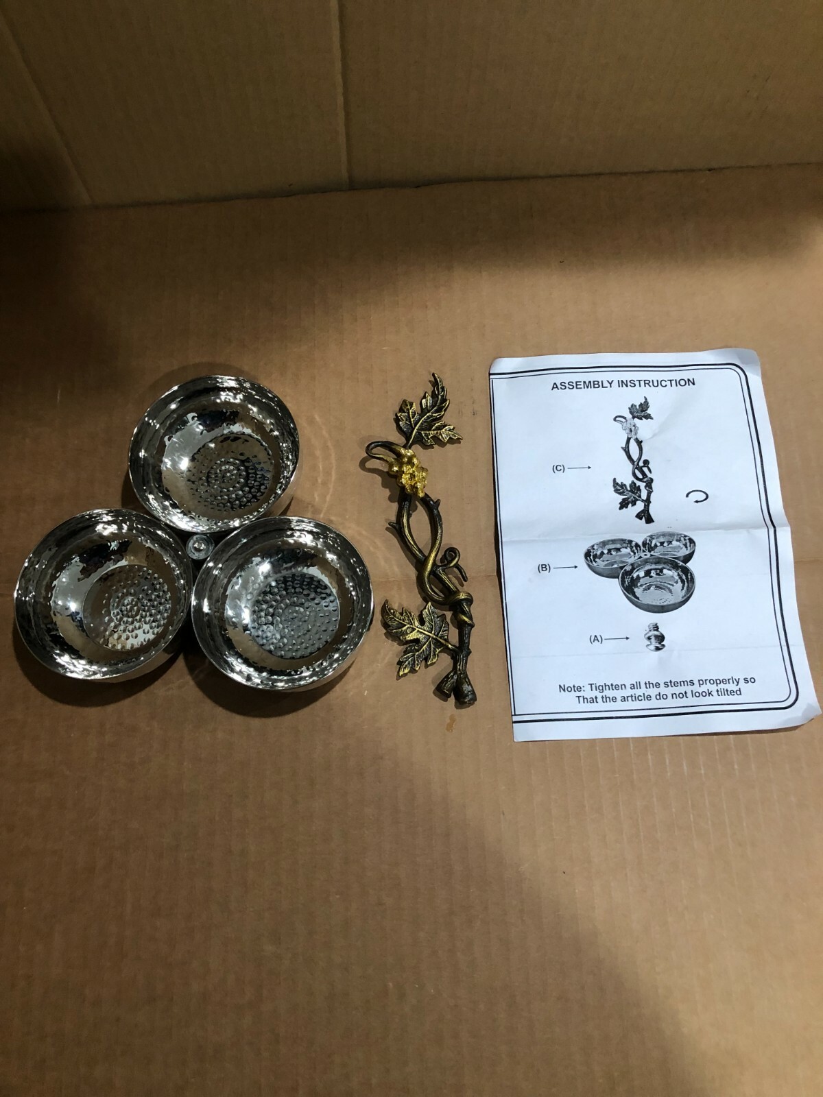 LA VIGNA BY GODINGER 3 PART RELISH FINE STAINLESS STEEL 9948 NEW FREE SHIPPING