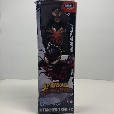 Maximum Venom Action Figure Marvel Titan Hero Series  Miles Morales Box Wear