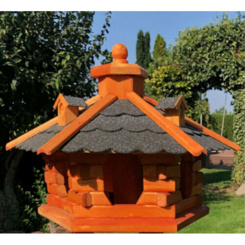 DARLUX Vogelfutterhaus XL Sechseck Vogelhaus Futterstelle Rot/Blau/Grün/Schwarz - Bild 6 von 10