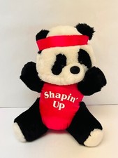 Vintage Caltoy "Shapin Up" Panda Bear Plush Work out Stuffed Animal Toy BIN 3