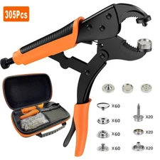 Heavy Duty Snap Fastener Tool Kit Boat Cover, Metal Snaps, Canvas, Sewing ,Tarps