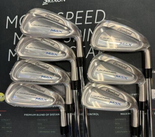 NEW! Cleveland Launcher MAX Iron Set 5-PW, GW KBS Max Steel Regular Right Handed - Picture 1 of 7