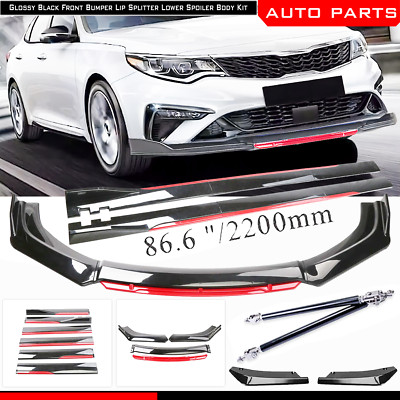 For 2011-2019 Kia Optima Front Bumper Lip Spoiler Splitter Side /Skirt Body