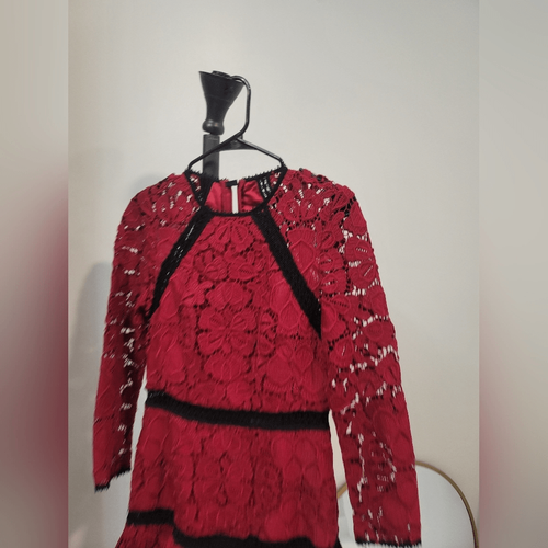 Alexis kharis black and red lace dress Large - Picture 3 of 10