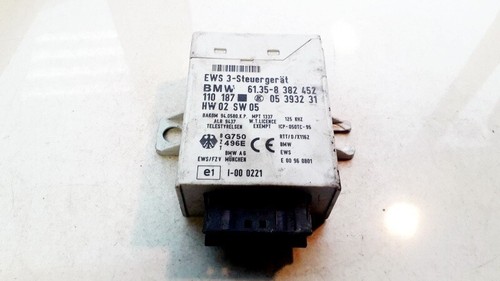 BMW 5-Series 2002 Immobiliser ECU 61358382452, 05 3932 31 #738498-59