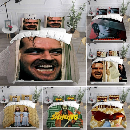 The Shining Scary Killer Halloween 3D Duvet Cover Bedding Set Pillowcase - Picture 2 of 3