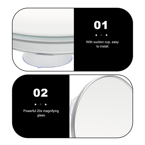 Suction Cup Vanity Mirror Makeup with Magnification Portable Travel - Picture 7 of 12