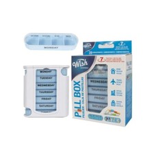 Weekly Pill Organizer Dispenser 7 Stackable Compartments Four Times A Day AM PM