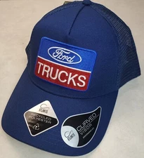 FORD TRUCKS Patch on Atlantis Trucker Hat Snapback Navy/Navy