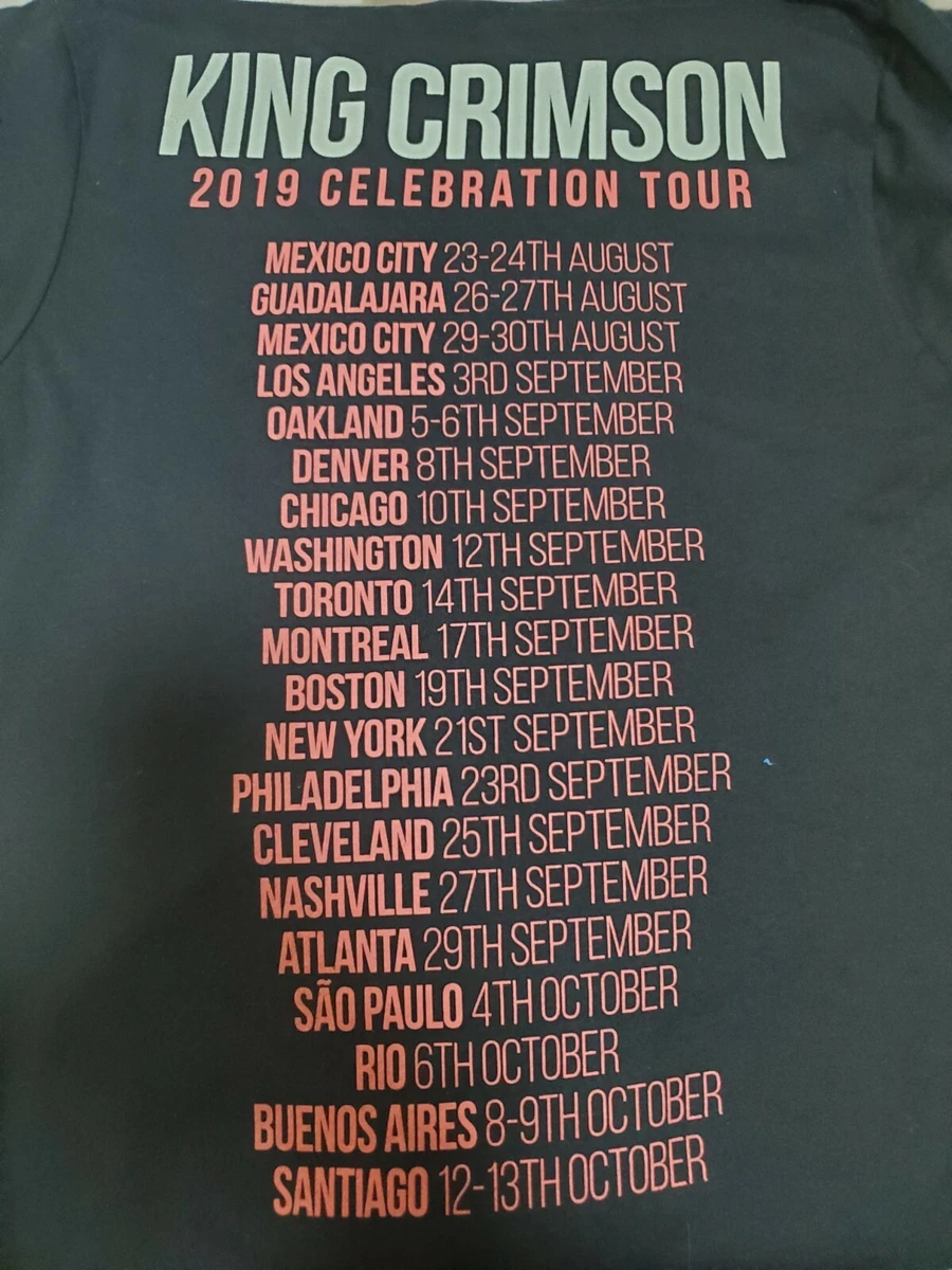 King Crimson 2019 Celebration 50 Years Tour Womens T shirt sz Large Startee