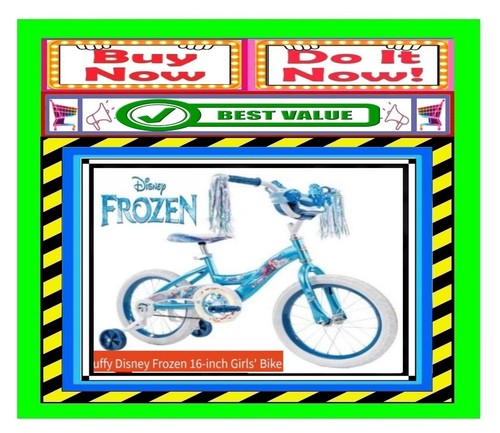 HUFFY Disney BIKE Kids FROZEN Child BICYCLE Princess CYCLE Training Wheels Ride - Picture 5 of 21