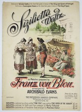 Franz von Blon 1906 Sizilietta Waltz Sheet Music