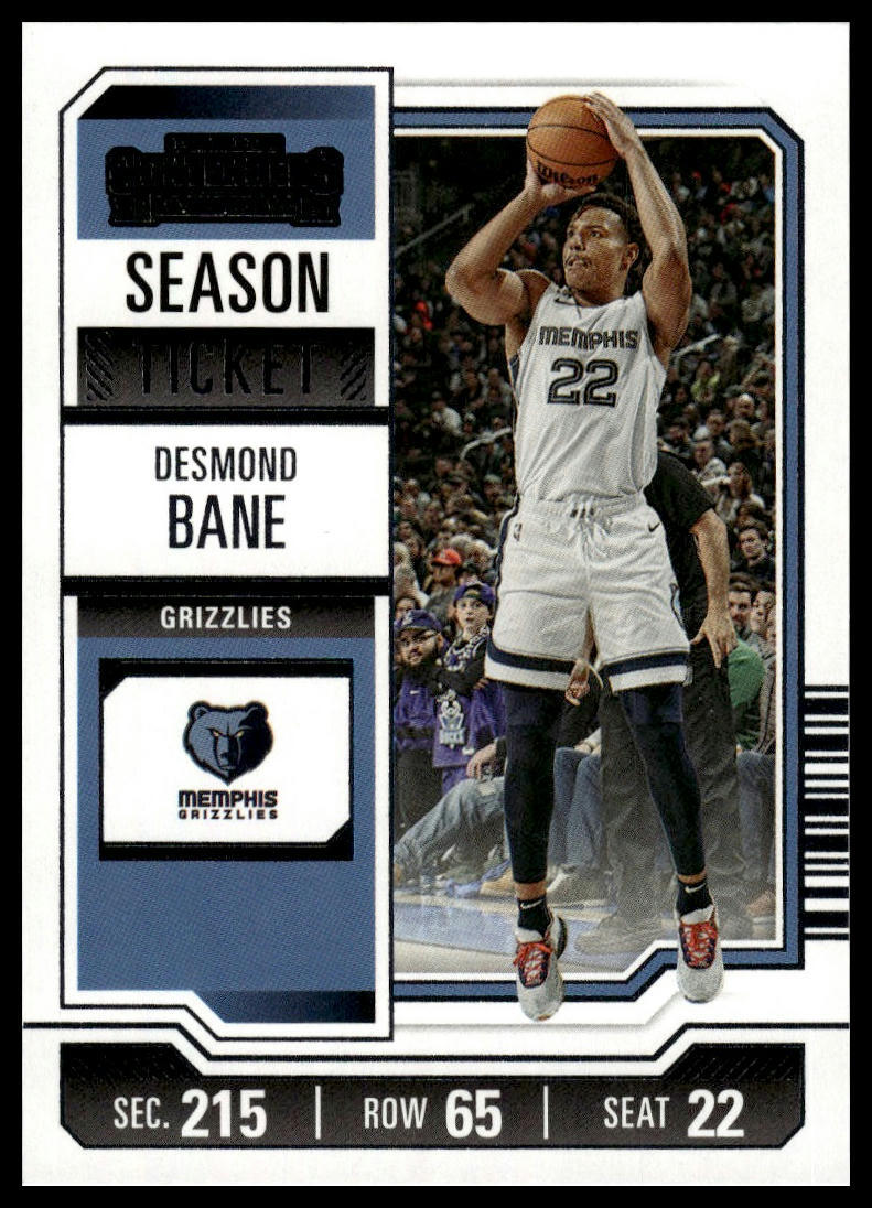 2023-24 Panini Contenders #96 Desmond Bane Season Ticket