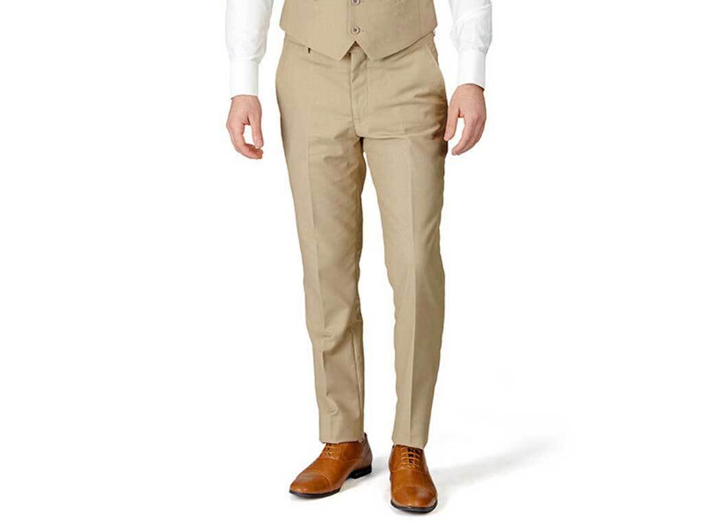 Slim Tailored Fit Solid Beige Tan Mens Dress Slacks Pants Flat Front By AZAR MAN | eBay Slim Tailored Fit Solid Beige Tan Mens Dress Slacks Pants Flat Front By AZAR MAN | eBay