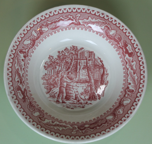 Royal China - Memory Lane - Pink - Fruit / Sauce Bowls - 4 - FOUR - 5 5/8" 1965 - Picture 4 of 5