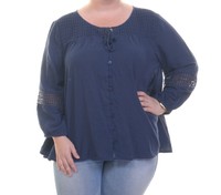 Style & Co. Crochet Peasant Top Size L on sale Style & Co. Crochet Peasant Top Size L on sale