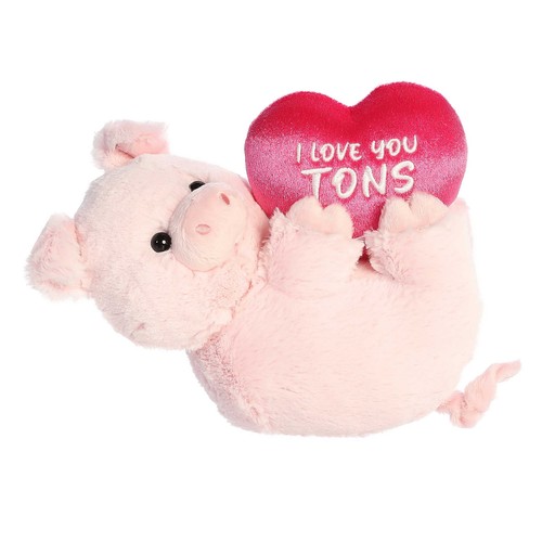 Aurora - Valentine - I Love You Tons - 11" Pig Heartwarming Stuffed Animal - Picture 2 of 5