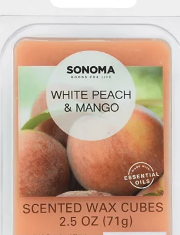 SONOMA Scented Wax Cube Melts - White Peach 🍑 & Mango 🥭 w