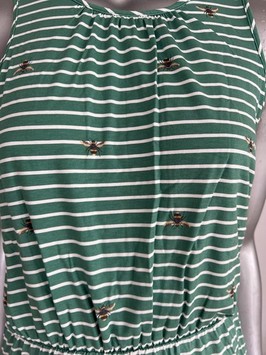 Maxi Vestido Mujer Joules Talla 10 Julia Verde Rayas Estampado Abeja Jersey NUEVO OX66 - Imagen 14 de 24