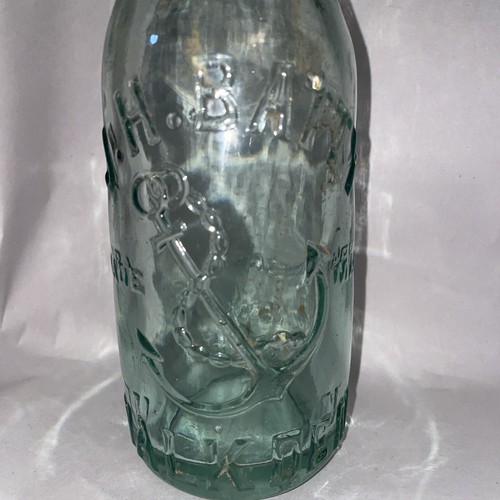 Antique JH Batty Glass Bottle Walkden Redfearn Bros Bottlemakers Barnsley W/ Lid - Picture 4 of 15
