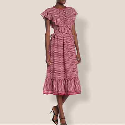 knee length dresses for ladies Size M MAX STUDIO BLUE AND RED Dress main image 0