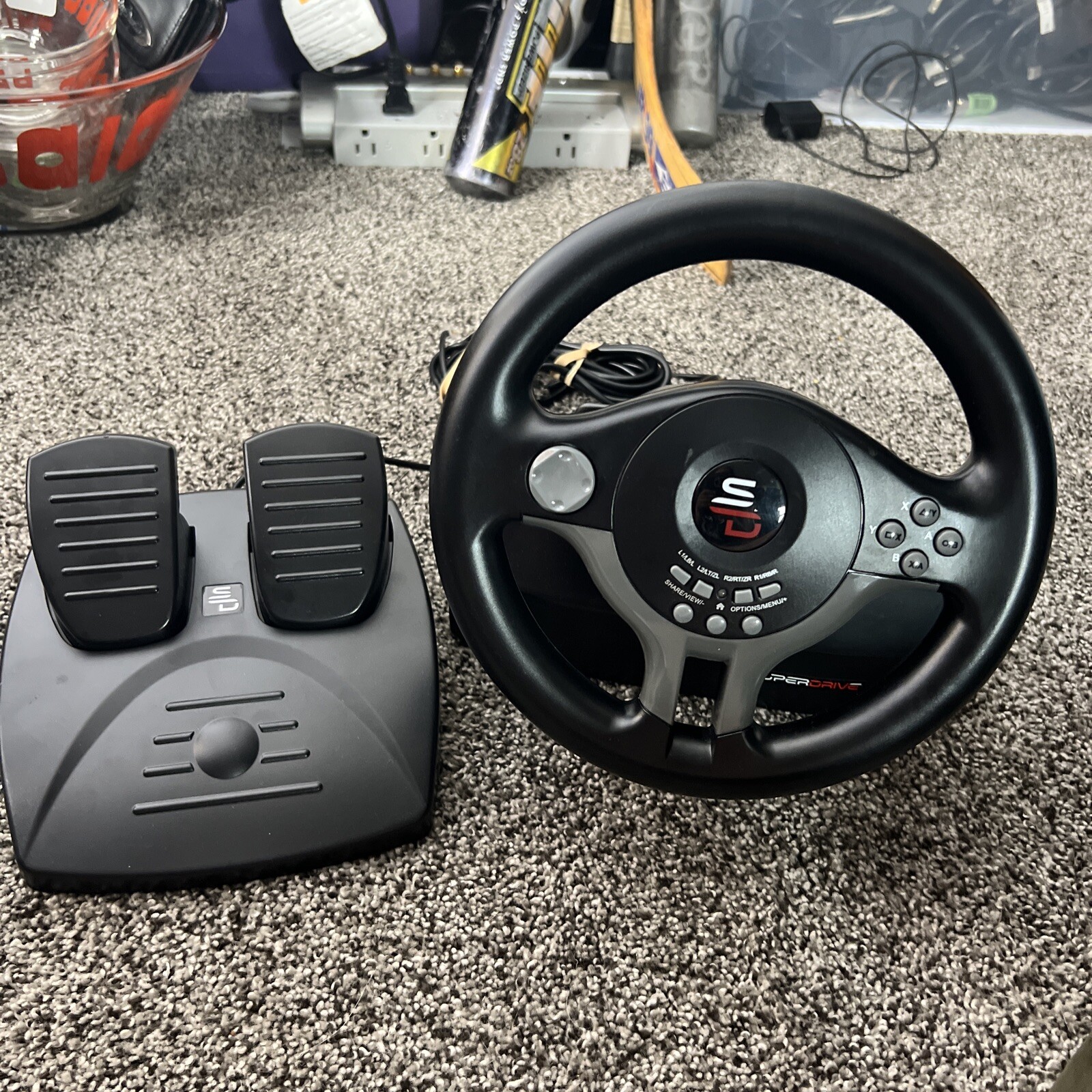 Racing Wheel Superdrive SV200 Wheel With Pedals And Gearshift Paddles