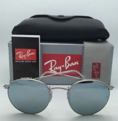 Mirrored circle raybans (new with box) NEW ROUND Sunglasses in Silver and Clear Gradient Blue  main image 2