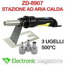 STAZIONE AD ARIA CALDA DIGITALE DISPLAY LED SALDATORE HOT AIR SMD QFP ZD-8908