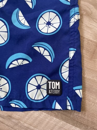Tom & Teddy 3 Pair Swim Trunks Boys Size 11/12 Mesh Lined Print~ Lobster, Etc - Picture 3 of 16