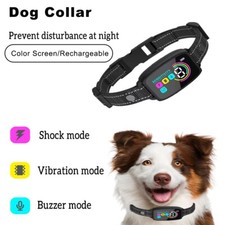 Dog Collar Rechargeable Smart Anti-Bark Training Beep Vibration Shock Waterproof