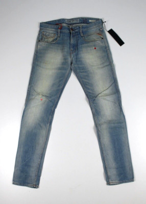 Replay Jeans Anbass Mens - M914 - Trousers - Light Blue - W30 L32 - Used
