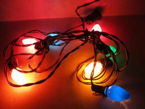Vintage 1940s-60s Paramount Colored Christmas Tree Light String- Works