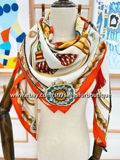 Sallys 70 Cashmere  30 Silk Feather Horse Print Double Face Scarf Shawl 53"