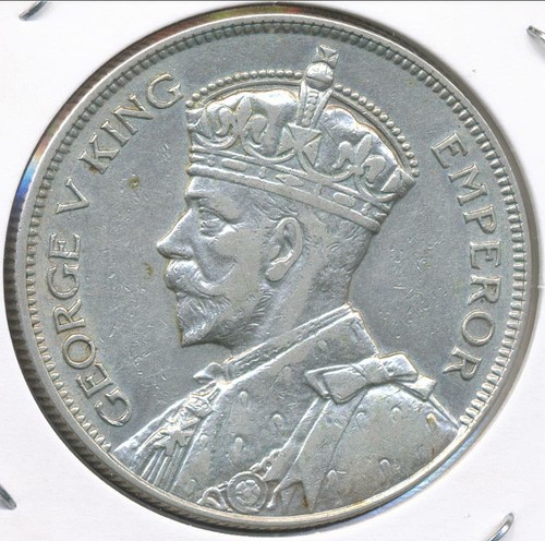 New Zealand 1933 1/2 Crown George V (Silver) - almost Extra Fine - Imagen 3 de 3