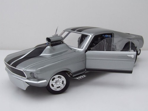 Ford MUSTANG Gasser " Gone IN 60 Secondi " 1967 Grigio Modellino Auto 1:18 Acme - Foto 4 di 9