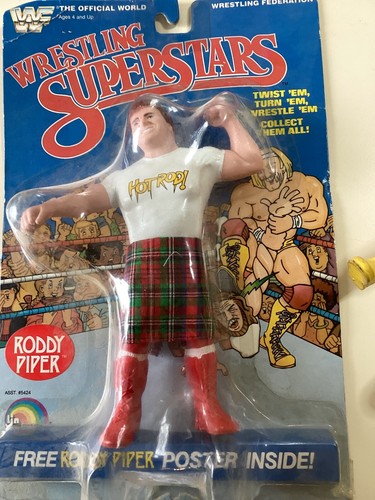 ljn wwf wrestling figures roddy piper...