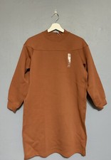 UNIQLO Girls Sz 11-12 Sweater Mock Neck Long Sleeve Brown Dress